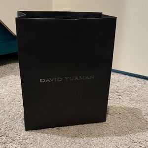David Yurman Black Gift Bag with Silver Logo